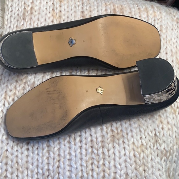 Soft black leather elegant shoe mother of Pearl - Picture 2 of 7